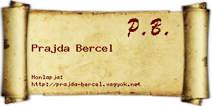 Prajda Bercel névjegykártya